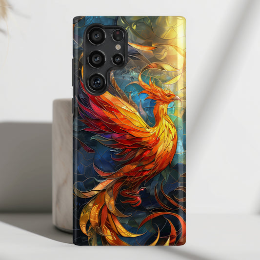 Mythical Phoenix Stained Glass Samsung Phone Case