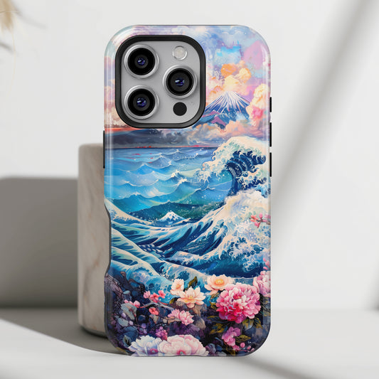 Ocean Wave & Mount Fuji Japanese Art Design iPhone Case