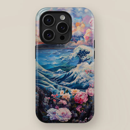 Ocean Wave & Mount Fuji Japanese Art Design iPhone Case