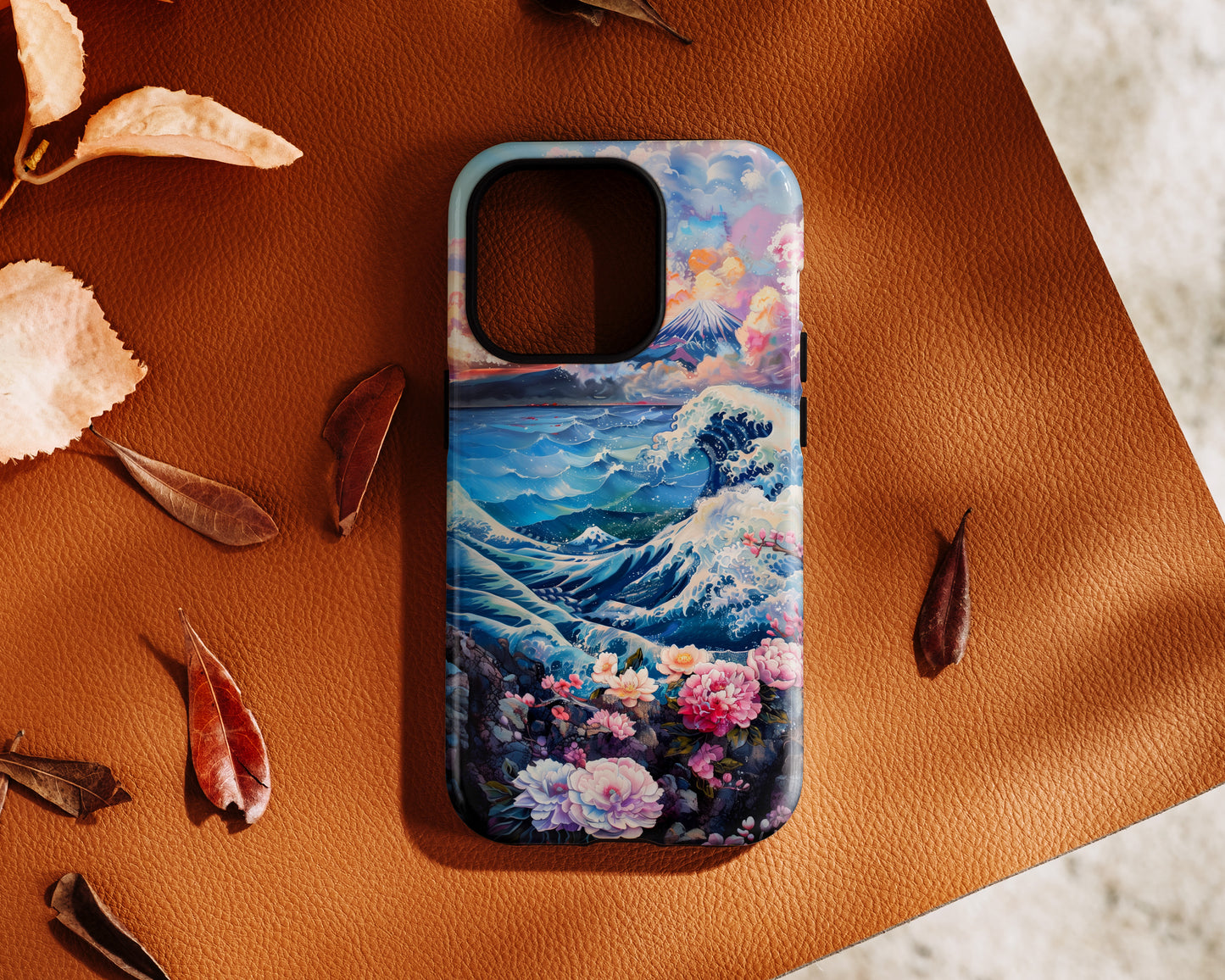 Ocean Wave & Mount Fuji Japanese Art Design iPhone Case