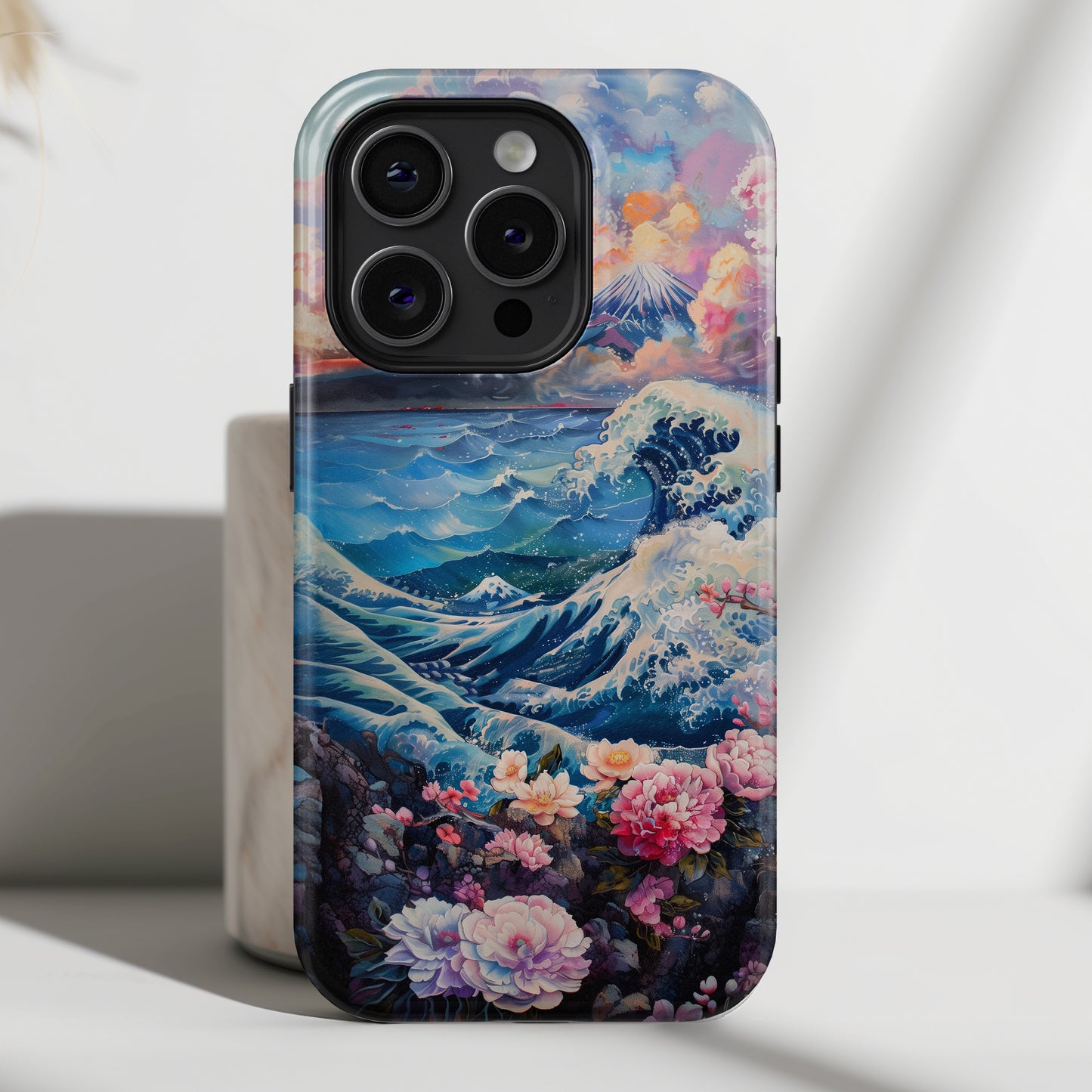 Ocean Wave & Mount Fuji Japanese Art Design iPhone Case