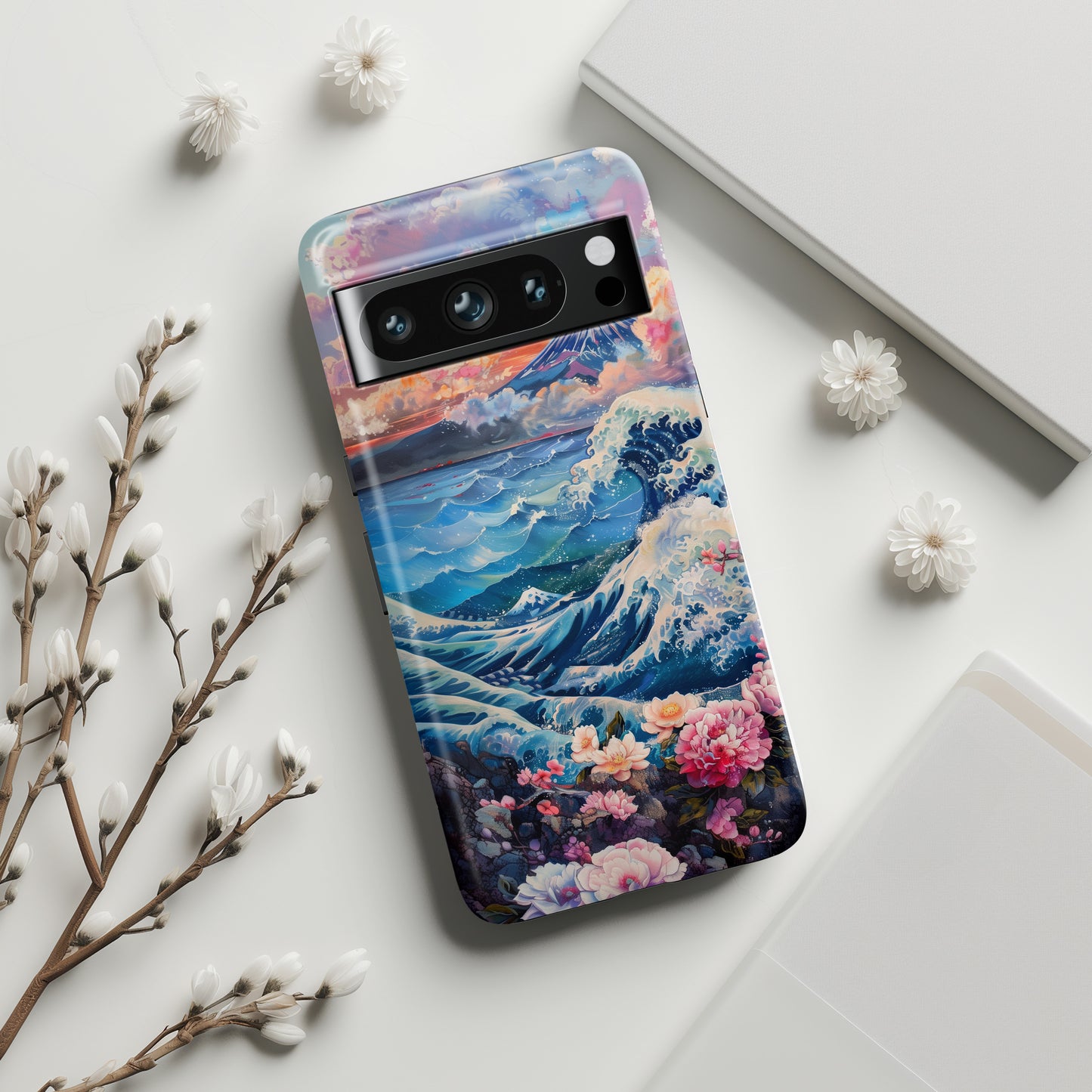 Ocean Wave & Mount Fuji Japanese Art Design Google Pixel Phone Case