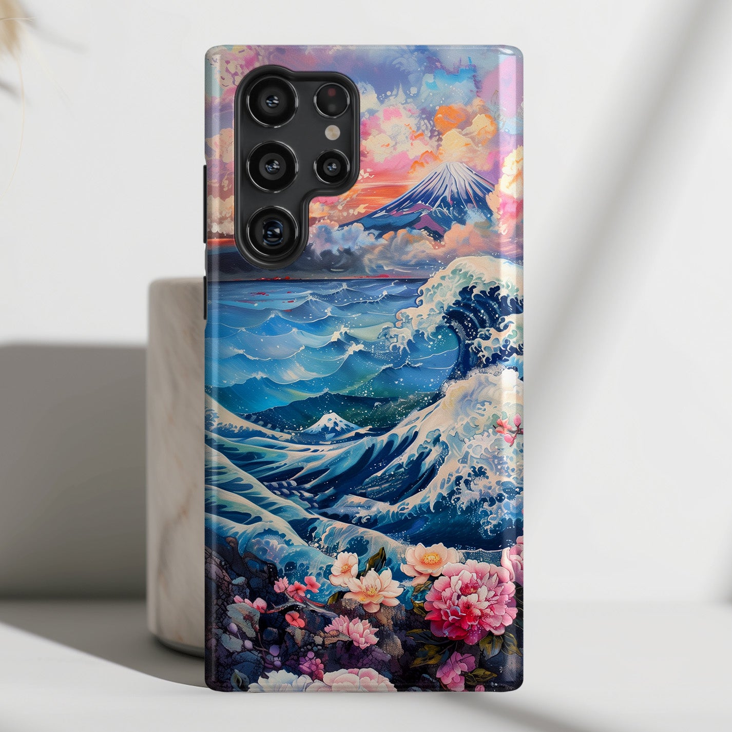 Ocean Wave & Mount Fuji Japanese Art Design Case for Galaxy S series Phones