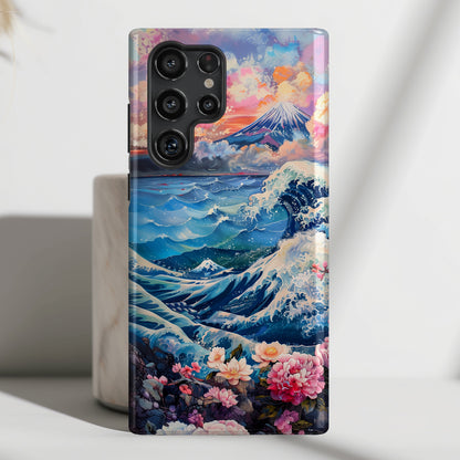 Ocean Wave & Mount Fuji Japanese Art Design Case for Galaxy S series Phones