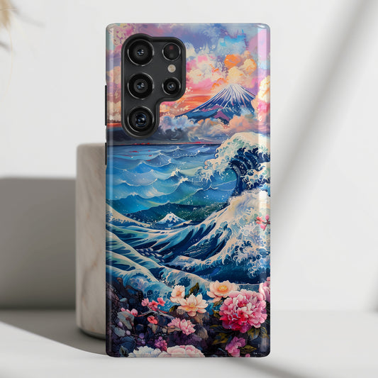 Ocean Wave & Mount Fuji Japanese Art Design Case for Galaxy S series Phones