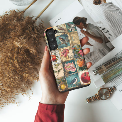 Old Vintage Stamps Collage Design Case for Galaxy S series Phones
