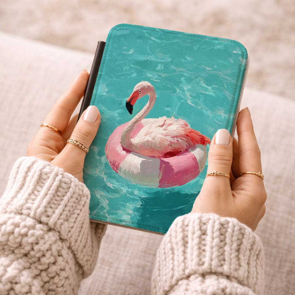 Out of Office Mode - The Poolside Flamingo Impressionist Summer Kindle Case