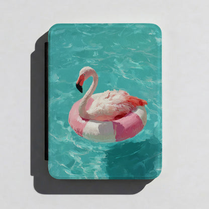 Out of Office Mode - The Poolside Flamingo Impressionist Summer Kindle Case