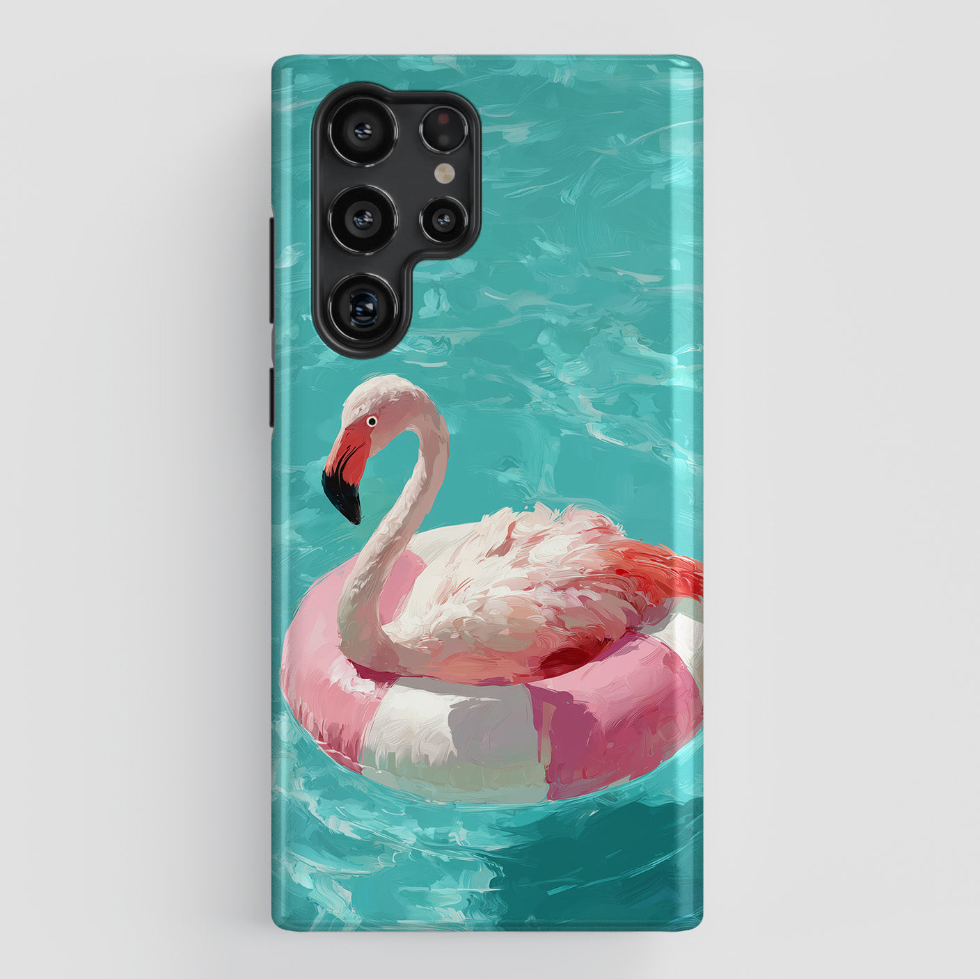 Out of Office Mode - The Poolside Flamingo Impressionist Summer Design Phone Case for Galaxy S series Phones