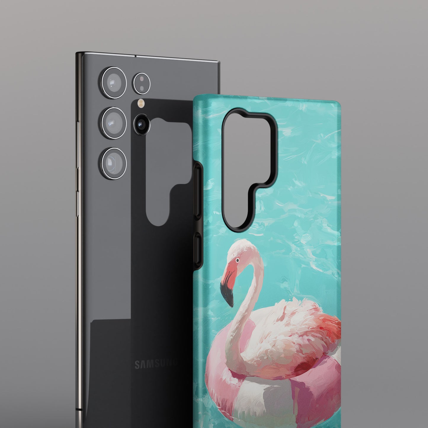 Out of Office Mode - The Poolside Flamingo Impressionist Summer Design Phone Case for Galaxy S series Phones