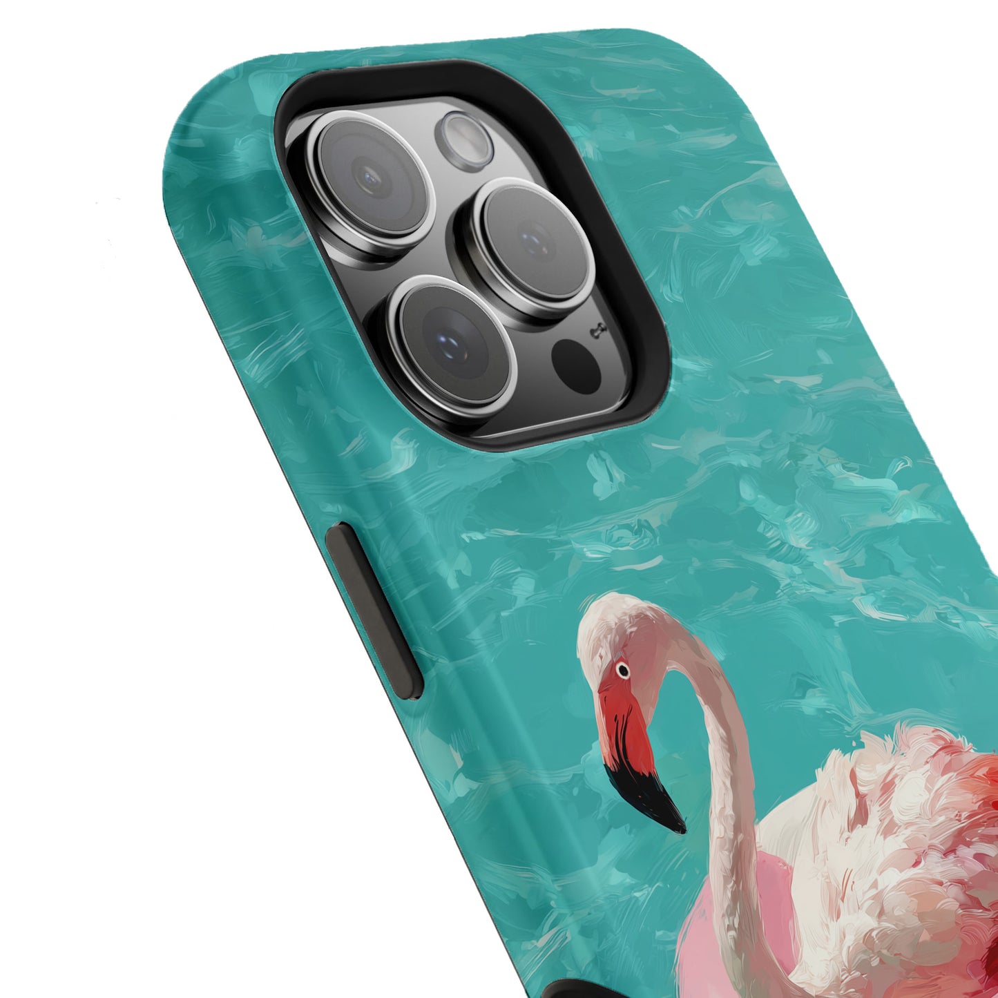 Out of Office Mode - The Poolside Flamingo Impressionist Summer Design iPhone Case