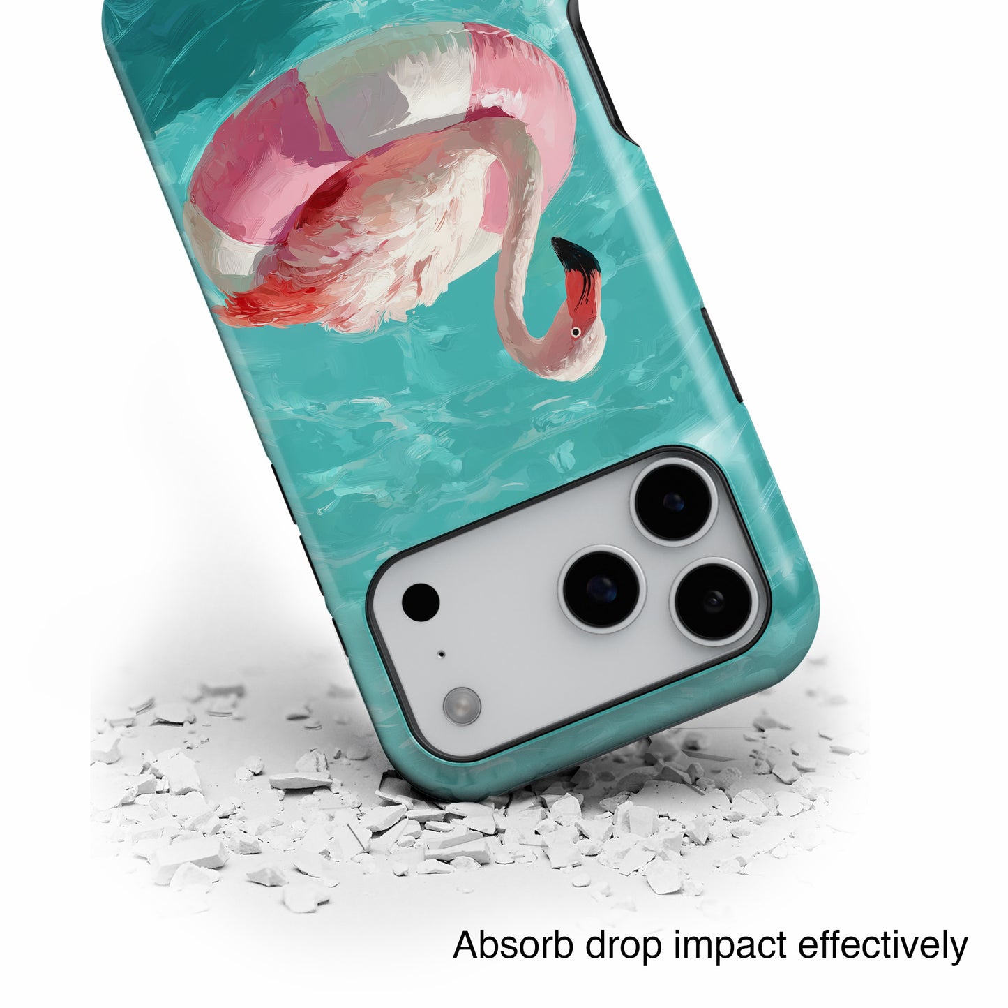 Out of Office Mode - The Poolside Flamingo Impressionist Summer Design iPhone Case