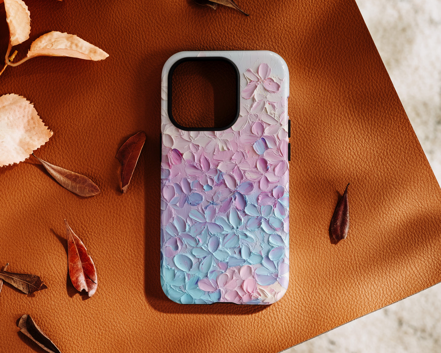 Pastel Flower Abstract Oil Painting Design iPhone Case