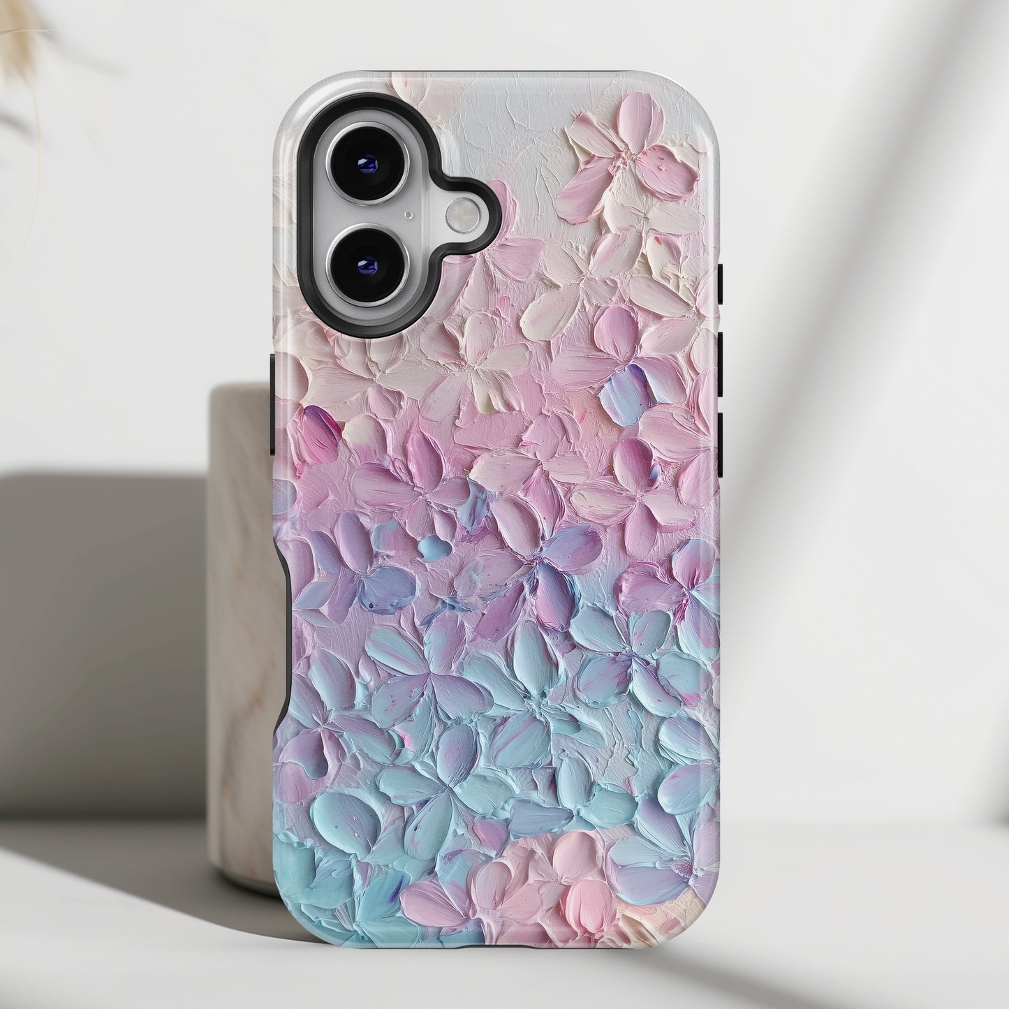 Pastel Flower Abstract Oil Painting Design iPhone Case