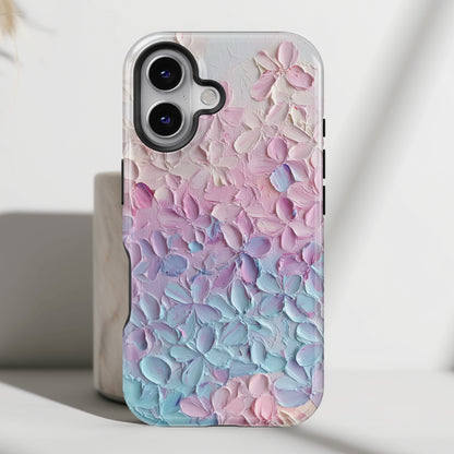 Pastel Flower Abstract Oil Painting Design iPhone Case