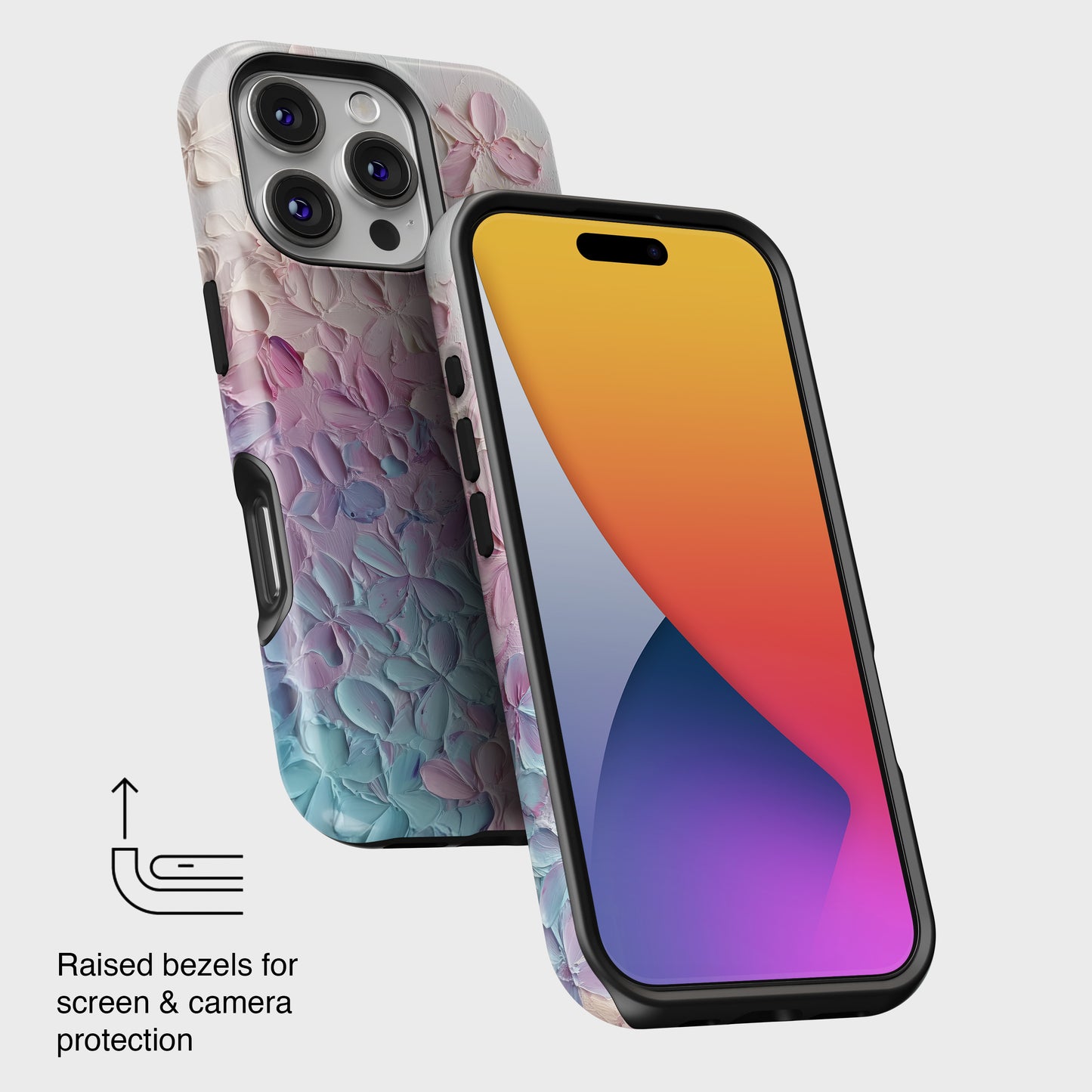Pastel Flower Abstract Oil Painting Design iPhone Case