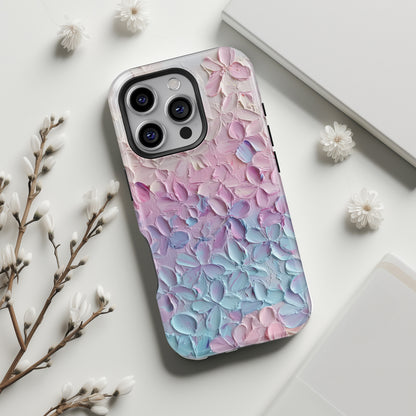 Pastel Flower Abstract Oil Painting Design iPhone Case