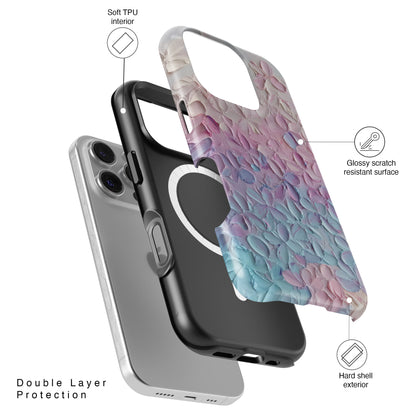 Pastel Flower Abstract Oil Painting Design iPhone Case