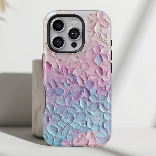 Pastel Flower Abstract Oil Painting Design iPhone Case