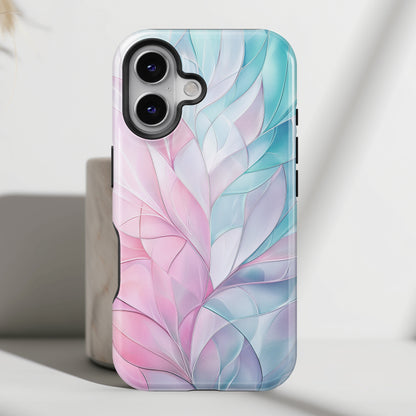 Pastel Flower Petal Stained Glass Design iPhone Case