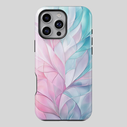 Pastel Flower Petal Stained Glass Design iPhone Case