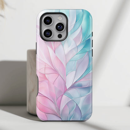 Pastel Flower Petal Stained Glass Design iPhone Case