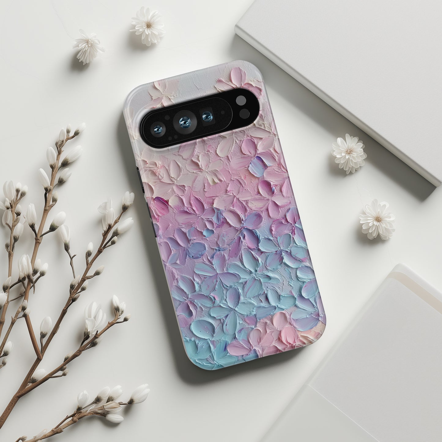 Pastel Flower Abstract Oil Painting Design Phone Case for Google Pixel