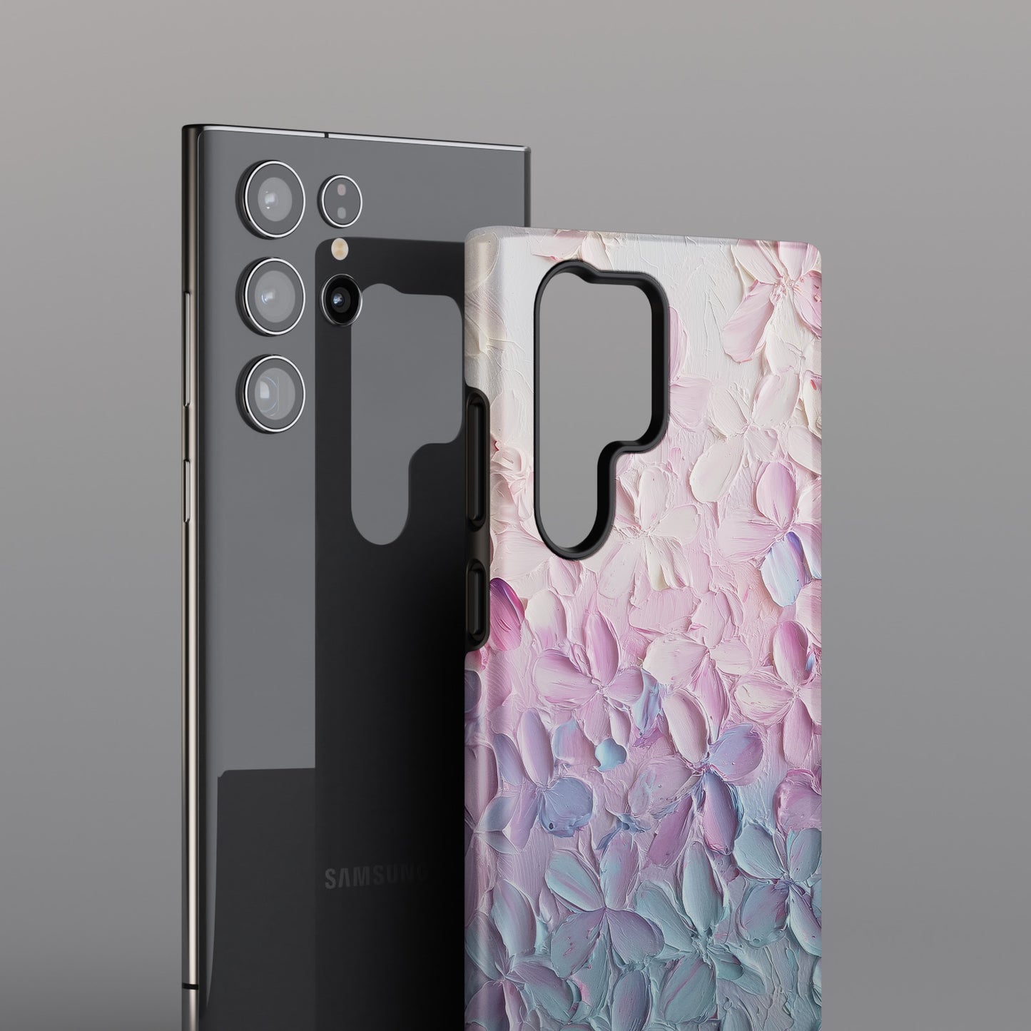 Pastel Flower Abstract Oil Painting Design Phone Case for Galaxy S series Phones