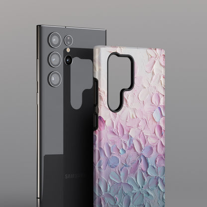 Pastel Flower Abstract Oil Painting Design Phone Case for Galaxy S series Phones