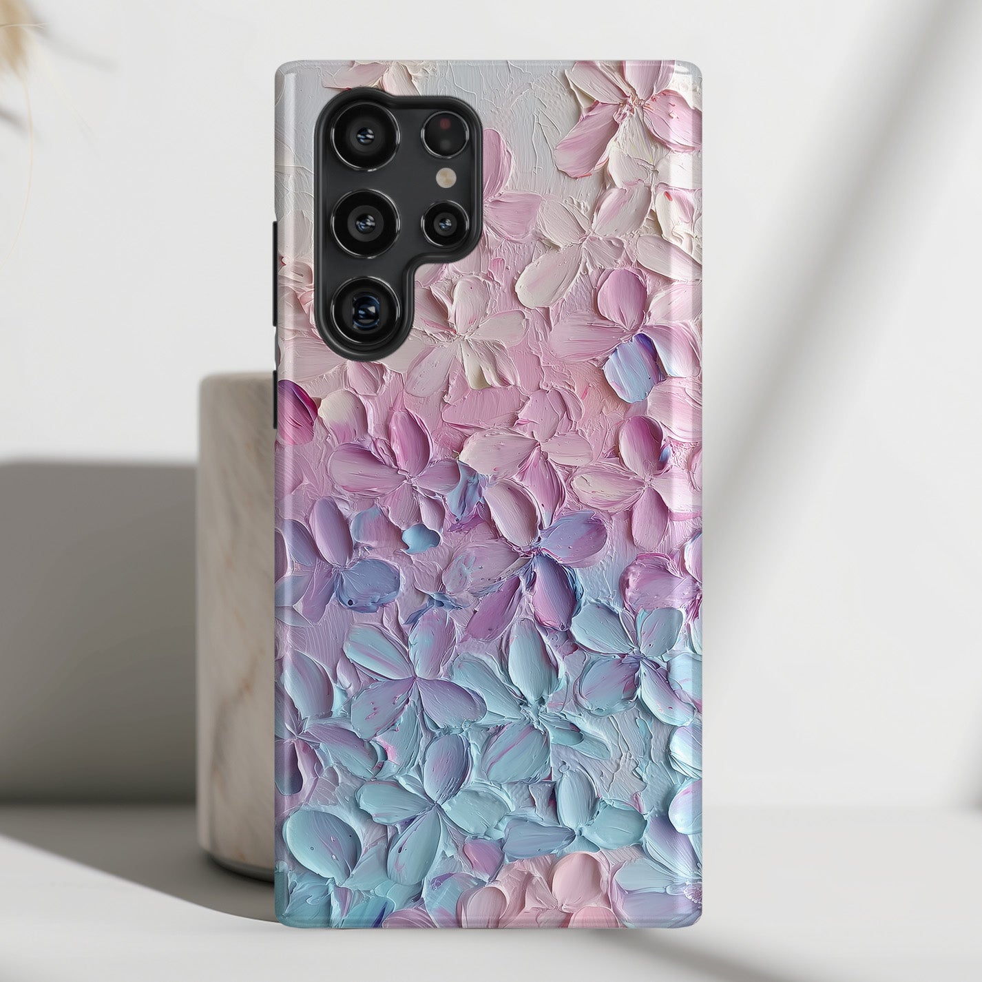 Pastel Flower Abstract Oil Painting Design Phone Case for Galaxy S series Phones