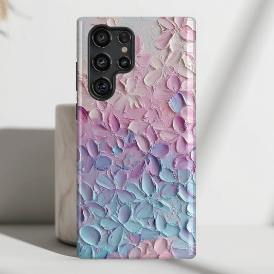 Pastel Flower Abstract Oil Painting Design Phone Case for Galaxy S series Phones