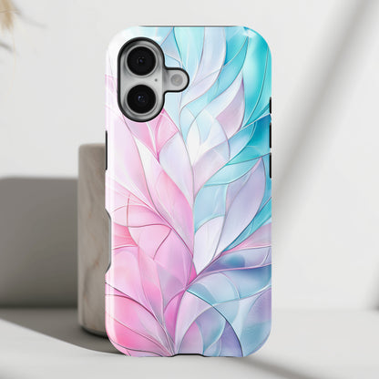 Pastel Flower Petal Stained Glass Design iPhone Case