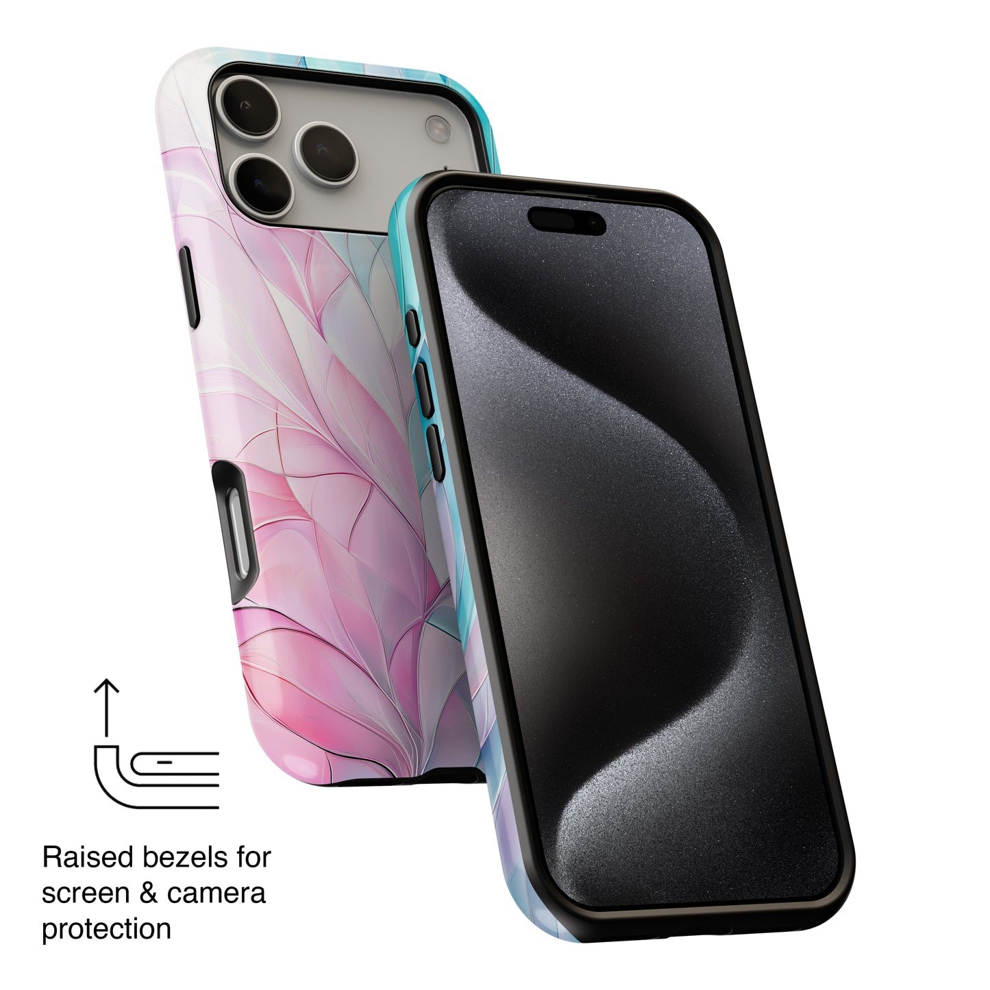 Pastel Flower Petal Stained Glass Design iPhone Case