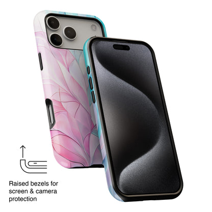 Pastel Flower Petal Stained Glass Design iPhone Case