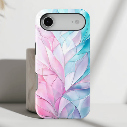 Pastel Flower Petal Stained Glass Design iPhone Case