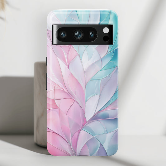 Pastel Flower Petal Stained Glass Design Google Pixel Phone Case