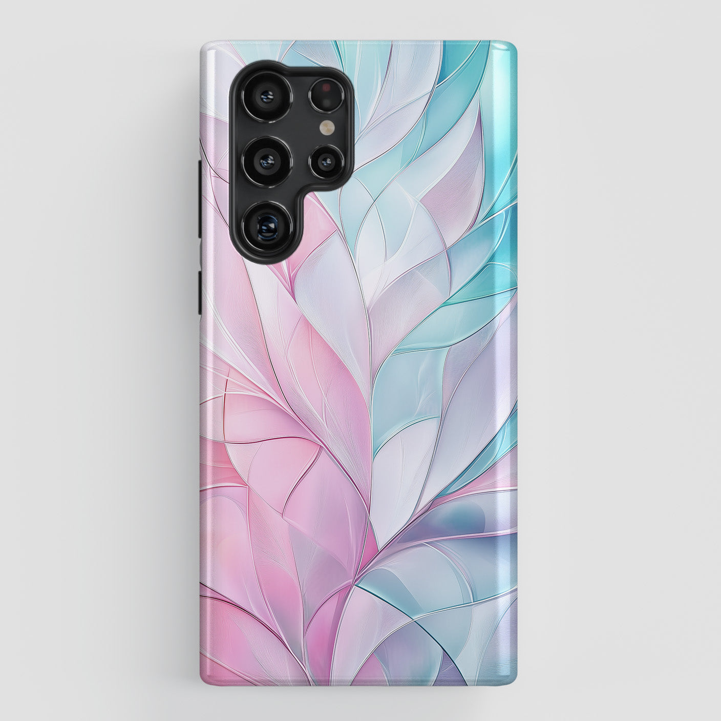 Pastel Flower Petal Stained Glass Design Case for Galaxy S series Phones
