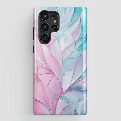 Pastel Flower Petal Stained Glass Design Case for Galaxy S series Phones