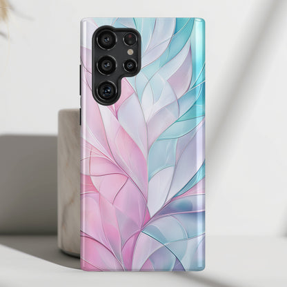 Pastel Flower Petal Stained Glass Design Case for Galaxy S series Phones