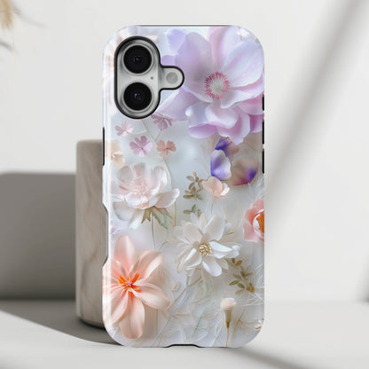 Pastel Paper Flower Art Design iPhone Case
