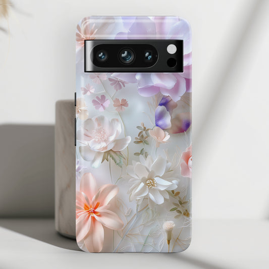 Pastel Paper Flower Art Design Google Pixel Phone Case