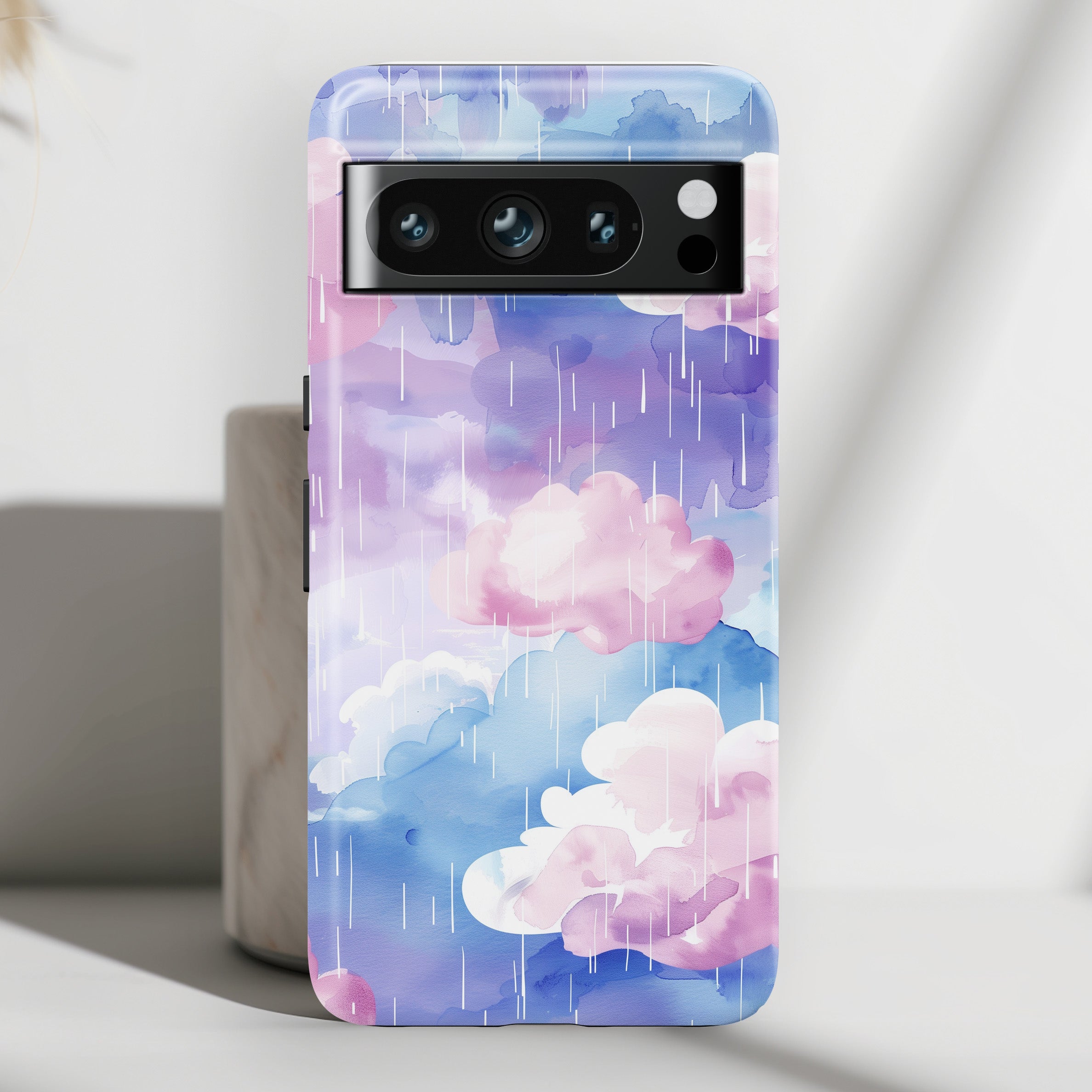 Watercolor Pastel Raining Cloud Design Google Pixel Phone Case – SigCase
