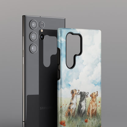 Paws & Poppies Design Phone Case for Galaxy S series Phones