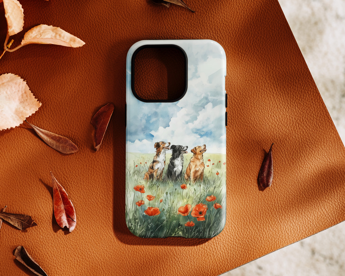 Paws & Poppies Design iPhone Case