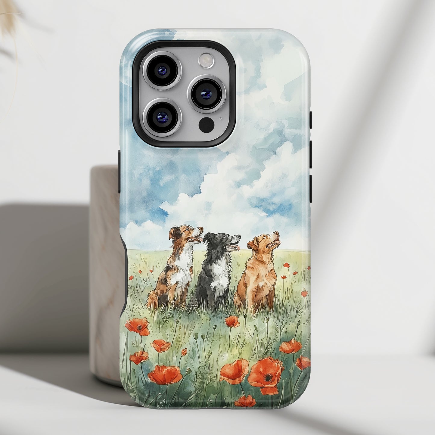 Paws & Poppies Design iPhone Case