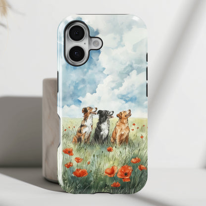 Paws & Poppies Design iPhone Case