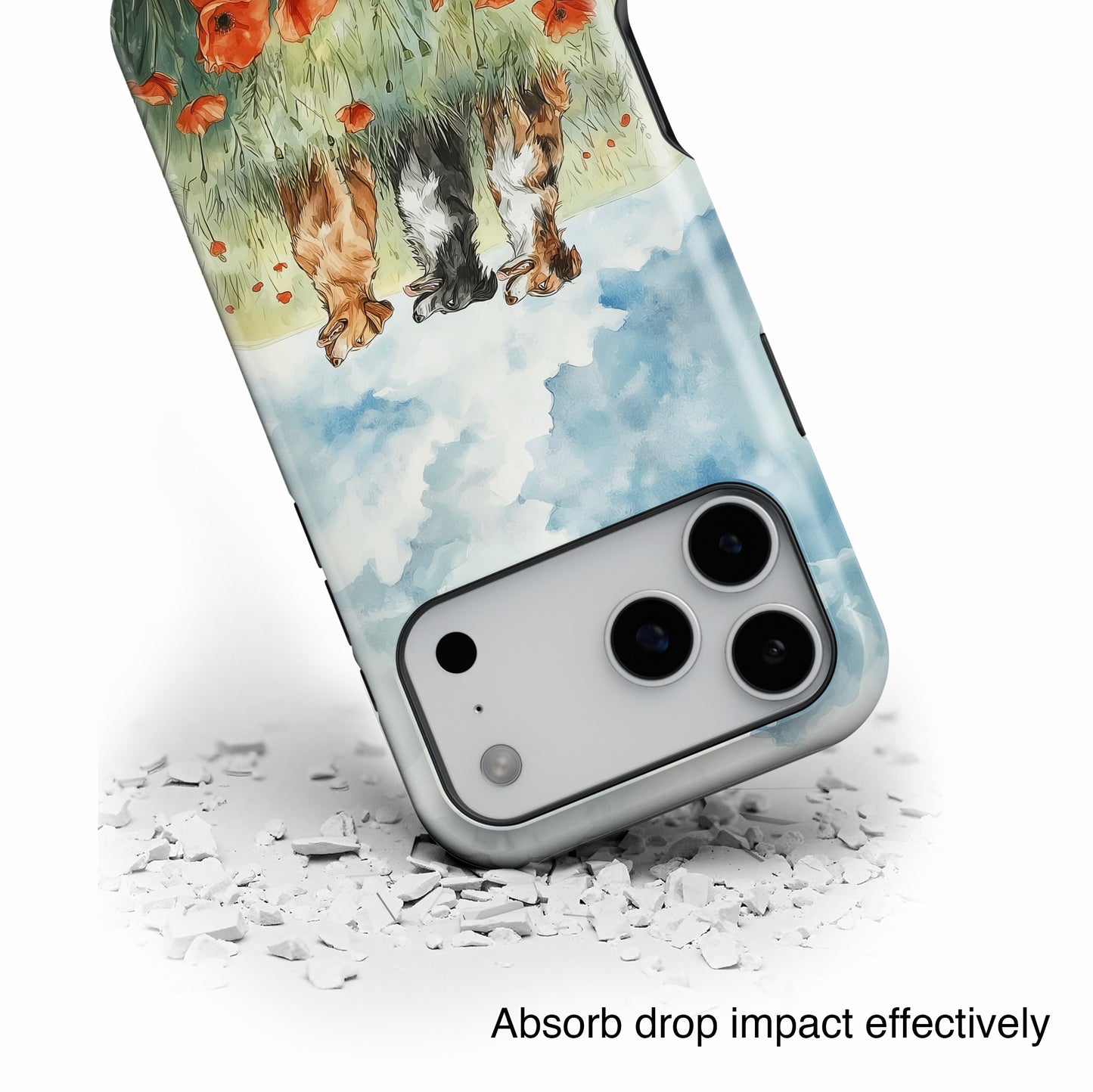 Paws & Poppies Design iPhone Case