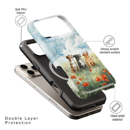Paws & Poppies Design iPhone Case