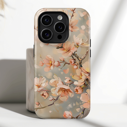 Peach Blossom Oil Painting Design iPhone Case