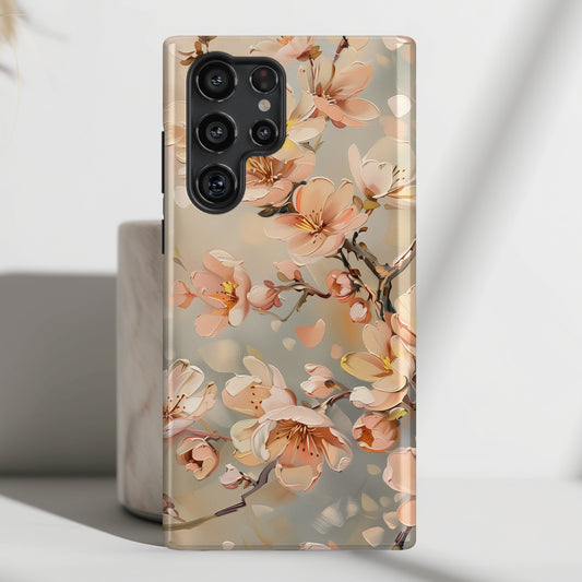 Peach Blossom Oil Painting Design Samsung Phone Case